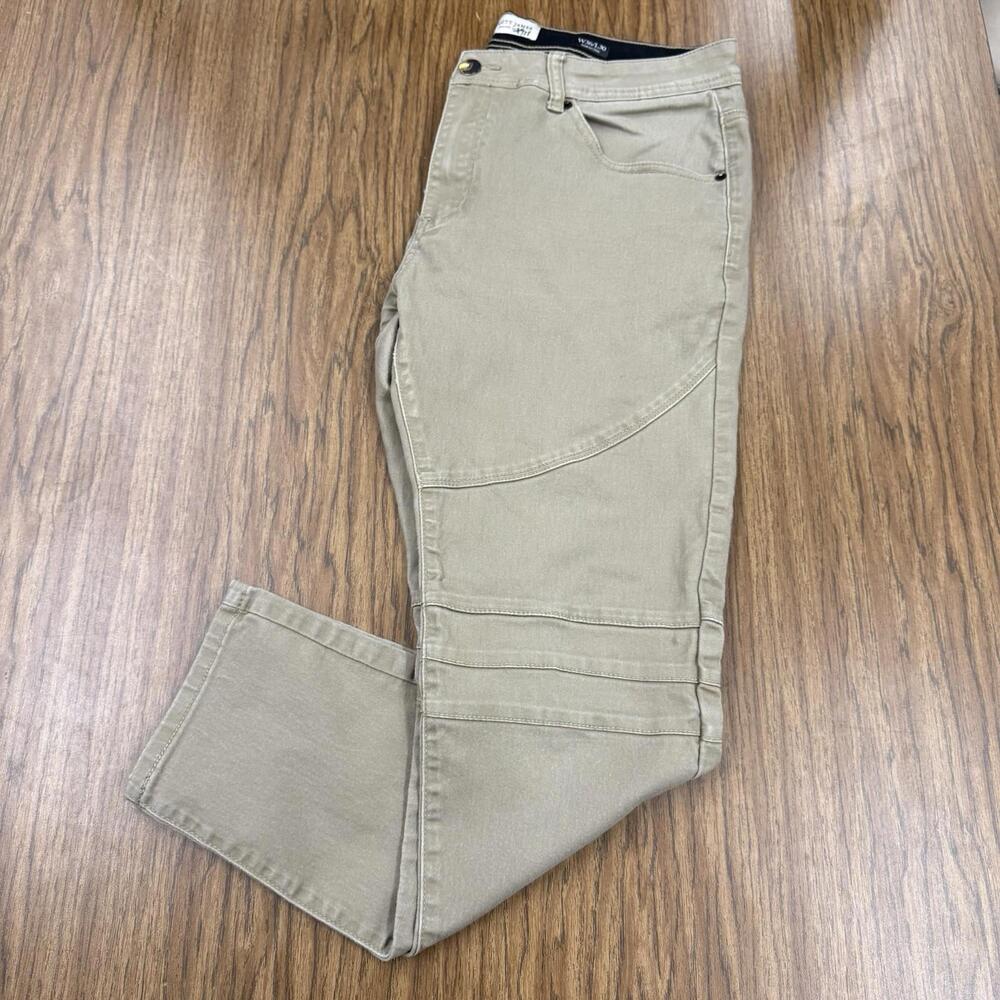 Scott James Slim Fit Stretch Pants Men's 36x30 5-Pocket Light Khaki